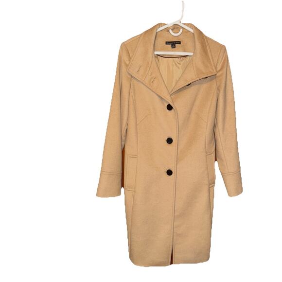 PRESTON & YORK Wool Overcoat Camel Color Long Warm Women’s Size 12 - Picture 1 of 9